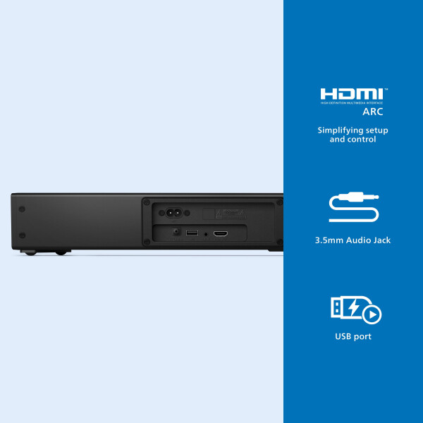 Philips B5706 2.1 Kanallı Yerleşik Subwooferlı Soundbar, Stadyum EQ Modu - 4