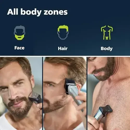 PHILIPS Norelco Multigroom 9000 Series MG9740-18-in-1 Precision Trimmer for Face, Head, and Body with Titanium Blades, 6-Hour Battery Life, and Showerproof Design, Packaging May Vary - 3