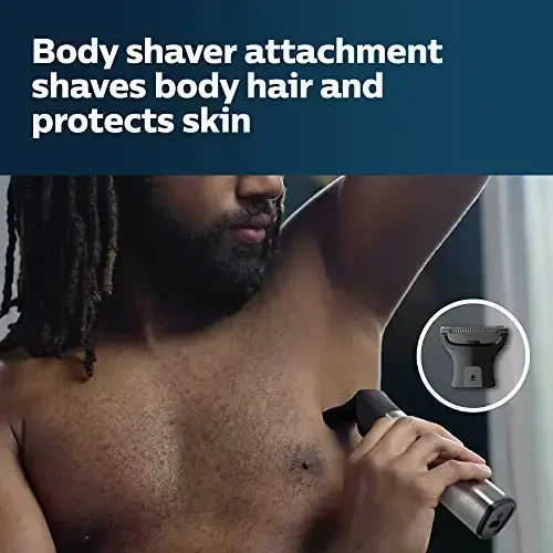 PHILIPS Norelco Multigroom 9000 Series MG9740-18-in-1 Precision Trimmer for Face, Head, and Body with Titanium Blades, 6-Hour Battery Life, and Showerproof Design, Packaging May Vary - 4
