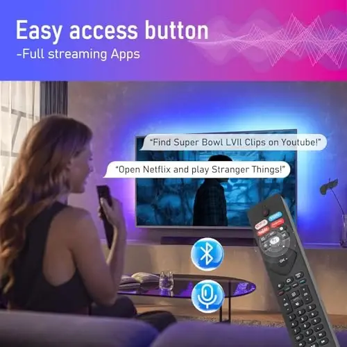 Philips ovozli televizori uchun 2 dona ovozli masofadan boshqarish pulti. Philip 4K UltraHD Smart Android TV uchun universal masofadan boshqarish pulti Google Assistant bilan. Philips 43