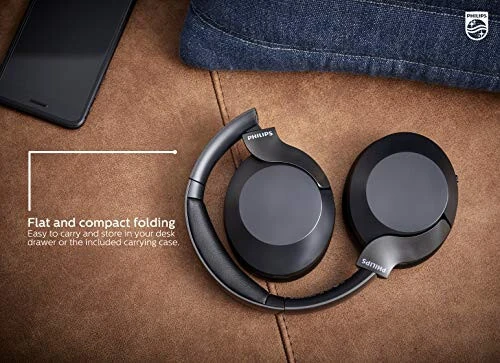 PHILIPS PH805 Active Noise Canceling (ANC) Over Ear Wireless Bluetooth Performance Headphones w/Hi-Res Audio, Comfort Fit and 30 Hours of Playtime (TAPH805BK) - 6