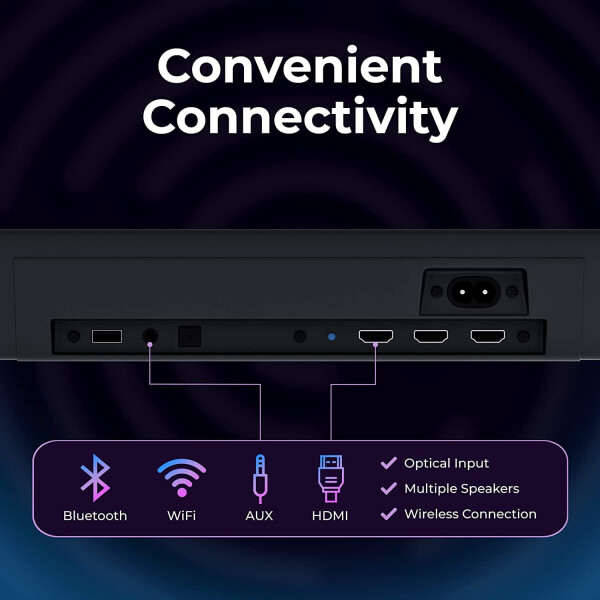 Philips Soundbar Wireless Subwoofer, Dolby Atmos DTS Play-Fi, AirPlay 2 & BT Support TAB8405 - 4