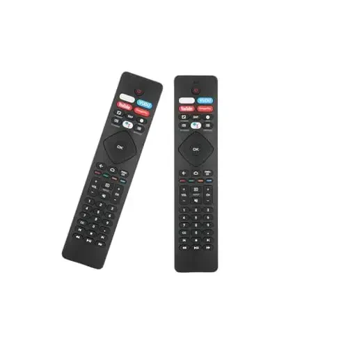 2 Pcs Voice Remote Control for Phillips Voice TV Replacement. Universal Remote Control for Philip 4K UltraHD Smart Android TV with Google Assistant. for Philips 43