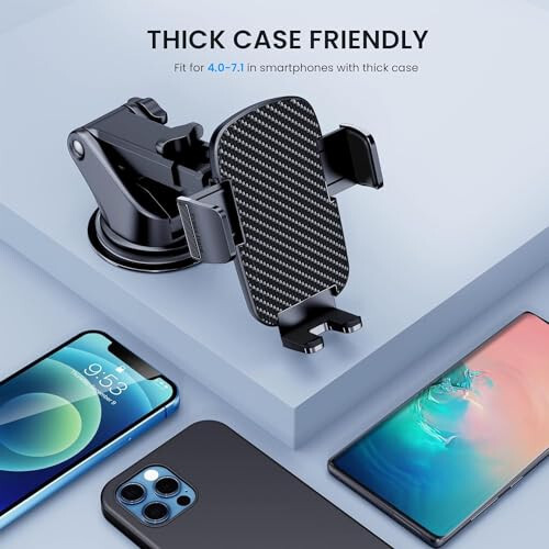 TICILFO Phone Holder for Car Phone Stand for Car Phone Holder Mount Automobile Cell Phone Holder Car Mount for iPhone Universal Car Dashboard Mount Fit All Phone - 7