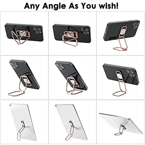 Phone Ring Holder Finger Kickstand, 360° Rotation Metal Phone Grip for Magnetic Car Mount Foldable Cell Phone Stand Compatible with Most Smartphones - 6