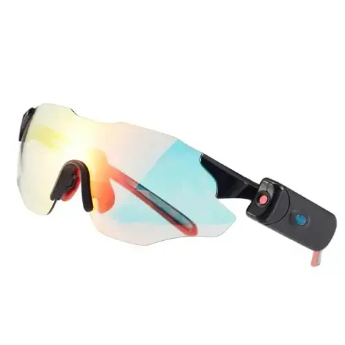 Photochromic Camera Video Recording Cycling Smart Sunglasses for Men -UV Polarized Sport Eyewear Full HD 1080p with 64GB Memory Card for Running and Driving - FNEWGK