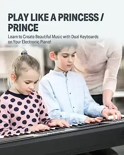 Пианино Donner Keyboard, 61-клавишная пианино-клавиатура для начинающих/профессионалов, комплект электрической клавиатуры с 249 голосами, 249 RhythmModazones - включая подставку для нот, микрофон, черный (DEK-610S) - 6