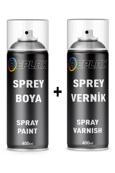 Piano Black Spray Touch-up Paint + Varnish + Primer - REPLAX
