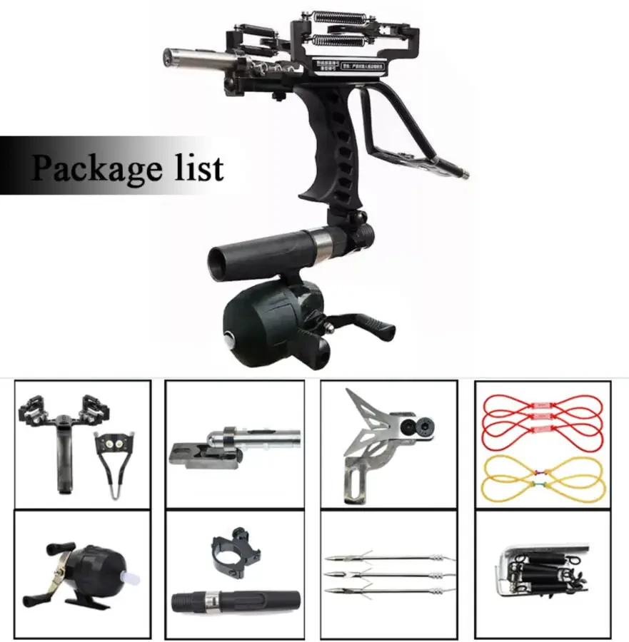 Piaoyu Outdoor Powerful Hunting Fish Slingshot Set with Wrist Rest and Fish Shooting Accessories - 3