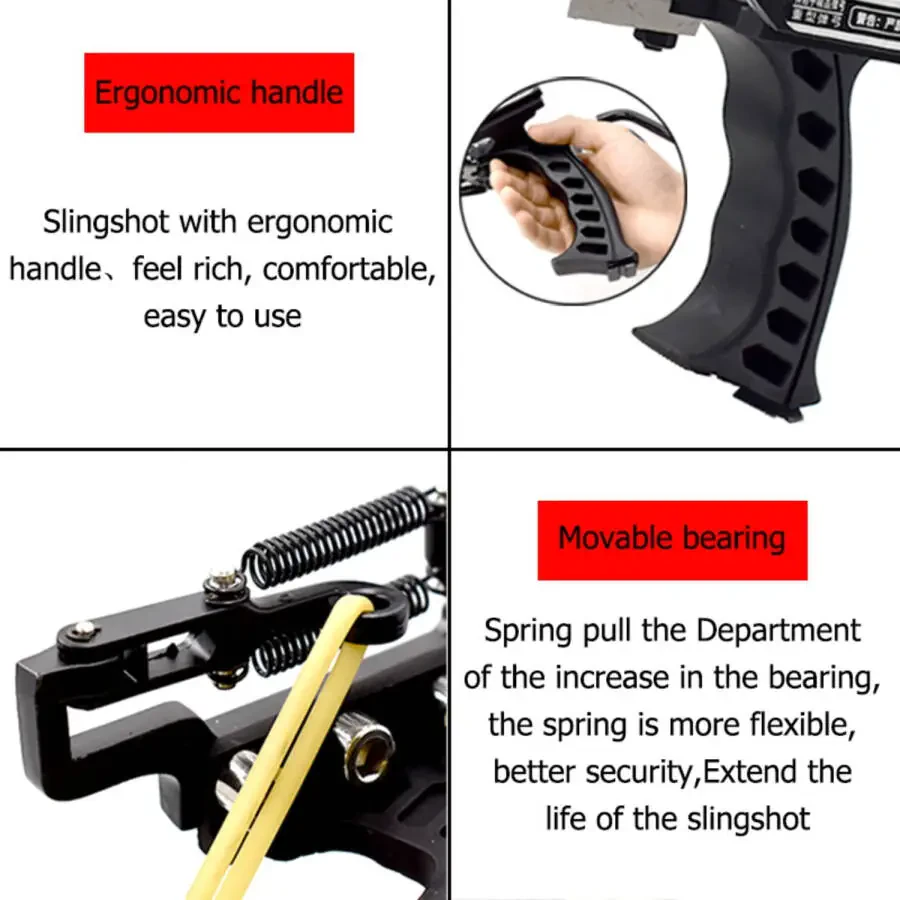 Piaoyu Outdoor Powerful Hunting Fish Slingshot Set with Wrist Rest and Fish Shooting Accessories - 6