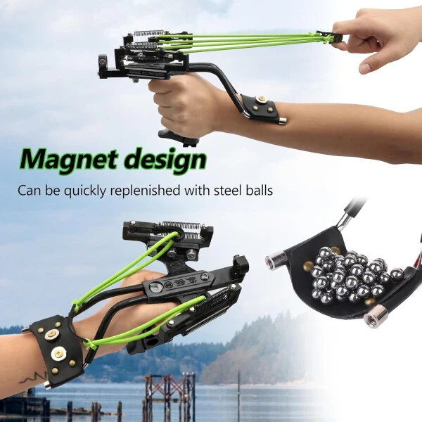 Piaoyu Outdoor Powerful Hunting Fish Slingshot Set with Wrist Rest and Fish Shooting Accessories - 8