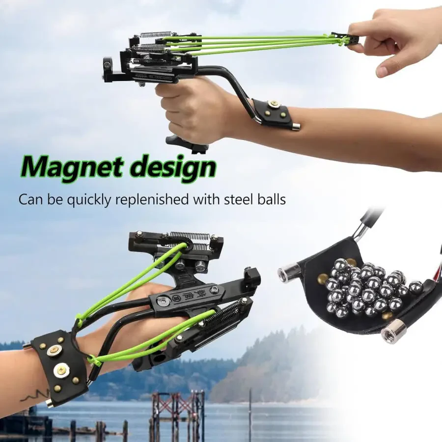 Piaoyu Outdoor Powerful Hunting Fish Slingshot Set with Wrist Rest and Fish Shooting Accessories - 8
