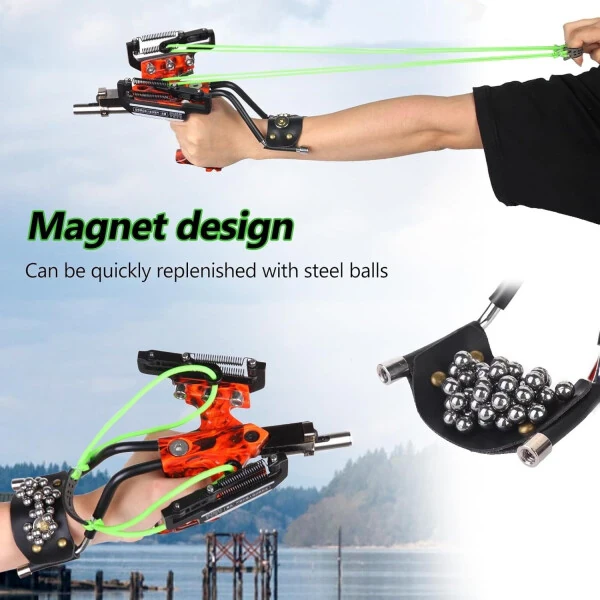 Piaoyu Outdoor Powerful Hunting Fish Slingshot Set with Wrist Rest and Fish Shooting Accessories - 8