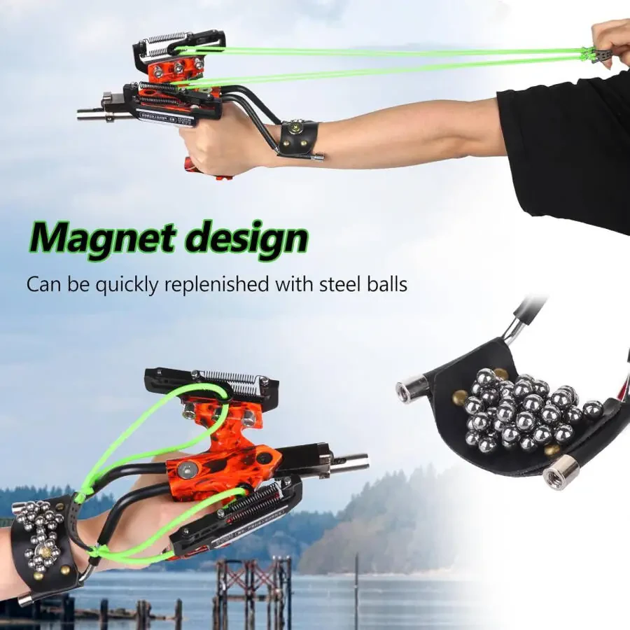 Piaoyu Outdoor Powerful Hunting Fish Slingshot Set with Wrist Rest and Fish Shooting Accessories - 8