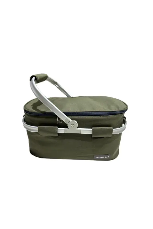 Picnic Bag - Picnic Basket - Dark Khaki - 2