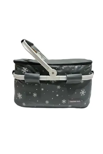 Picnic Bag - Picnic Basket - Printed Grey 
