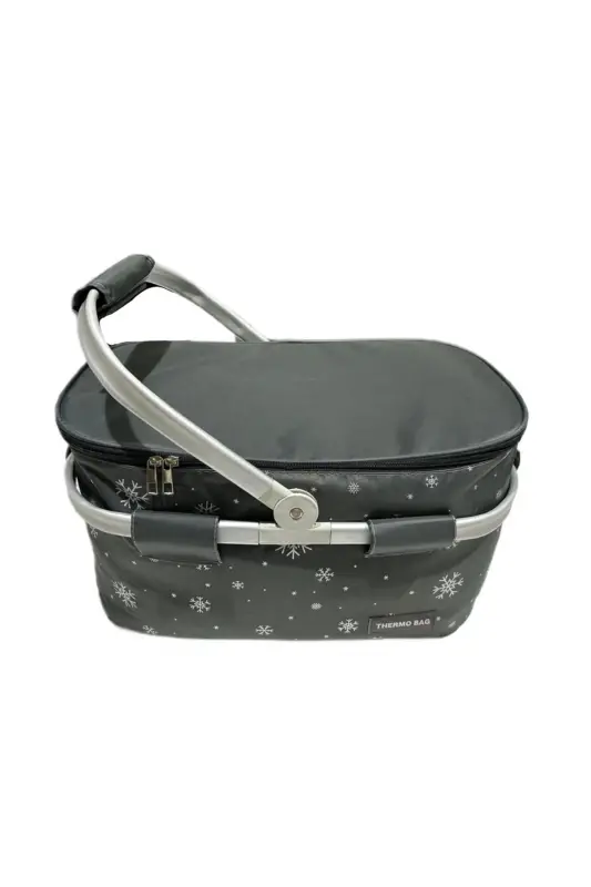 Picnic Bag - Picnic Basket - Printed Grey - 2