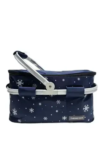 Picnic Bag - Picnic Basket - Printed navy blue - 1