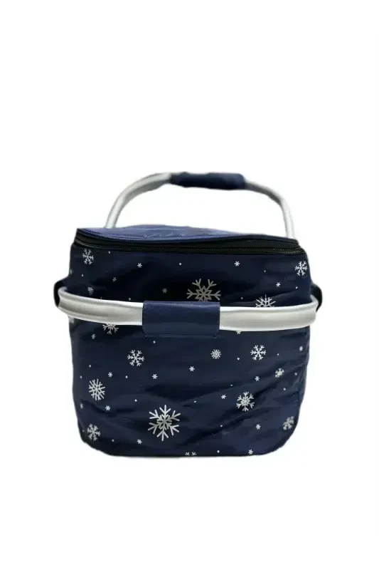 Picnic Bag - Picnic Basket - Printed navy blue - 3
