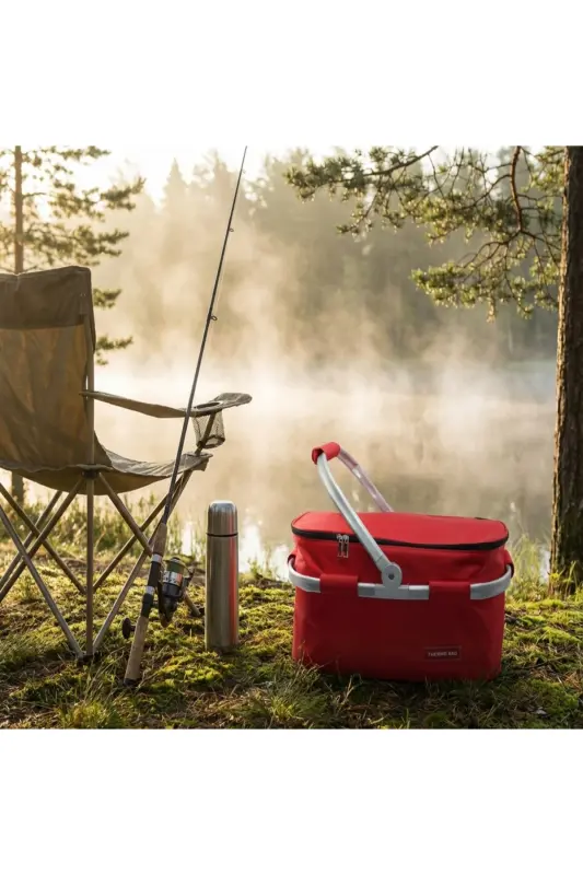 Picnic Bag - Picnic Basket - RED - 2