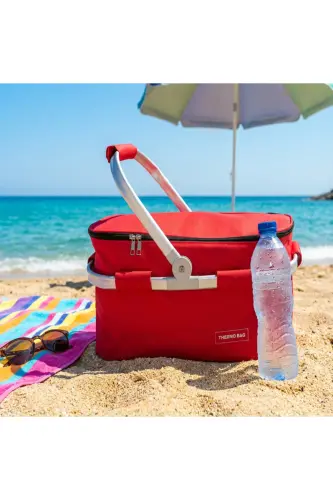 Picnic Bag - Picnic Basket - RED - 3