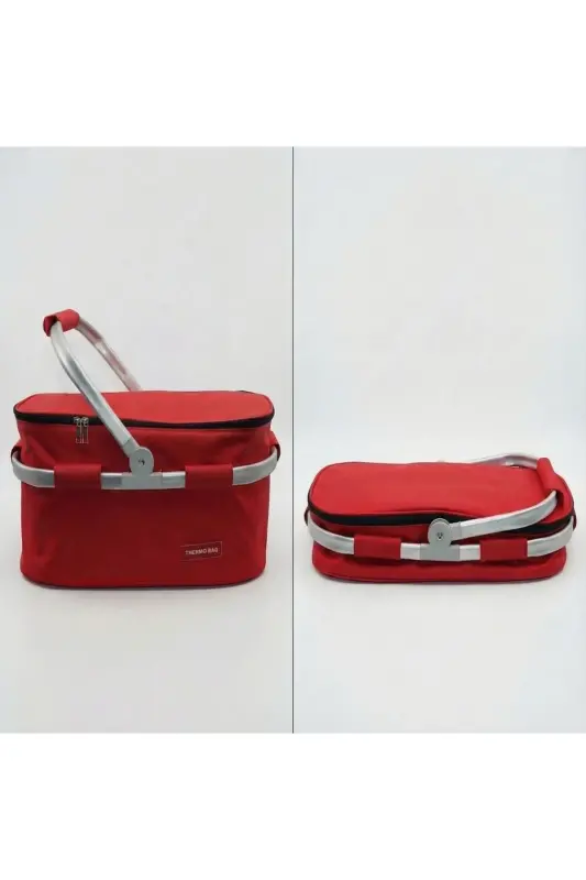 Picnic Bag - Picnic Basket - RED - 6