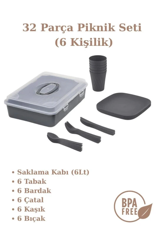 Picnic Set 32 Pieces for 6 People - GENEL MARKALAR