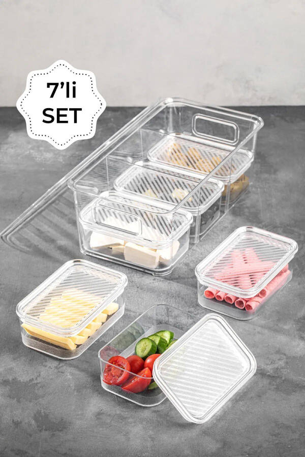 Picnic Set - 7-piece Picnic Set - Breakfast Box - Acrylic Storage Container - Breakfast Container - 1