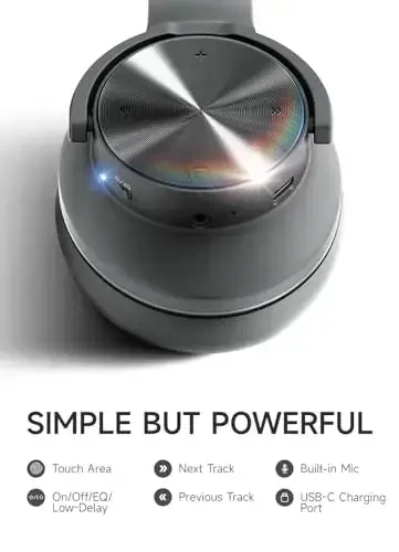 Picun B8 Bluetooth Eshitish vositasi, 3 EQ rejimi bilan 120H pleylistli simsiz Bluetooth eshitish vositasi, past kechikish, qo'ng'iroqlar, Sayohat Uy Ofis Uyali Telefon Kompyuter uchun quloq ustidagi eshitish vositasi (Kulrang Oltin) - 6