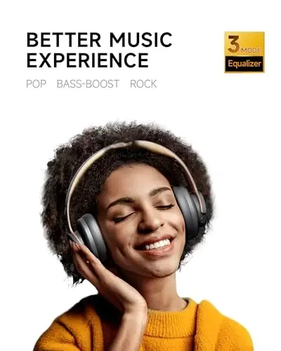 Picun B8 Bluetooth Eshitish vositasi, 3 EQ rejimi bilan 120H pleylistli simsiz Bluetooth eshitish vositasi, past kechikish, qo'ng'iroqlar, Sayohat Uy Ofis Uyali Telefon Kompyuter uchun quloq ustidagi eshitish vositasi (Kulrang Oltin) - 4