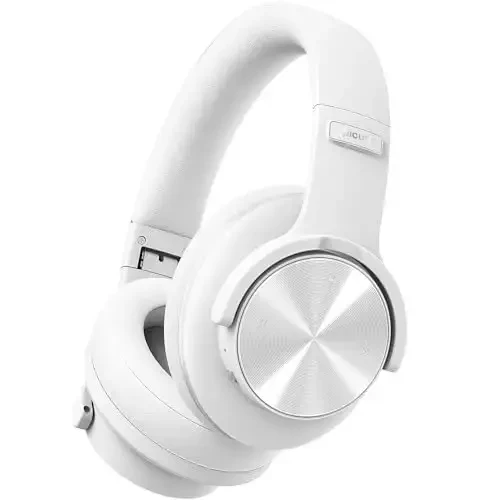 Picun B8 Bluetooth Headphones, 120 Hours Headphone Wireless Bluetooth, Hands-Free Calls, 3EQ & Game Mode, Foldable Headphones Over Ear for Travel Home Office Cellphone PC White - PICUN