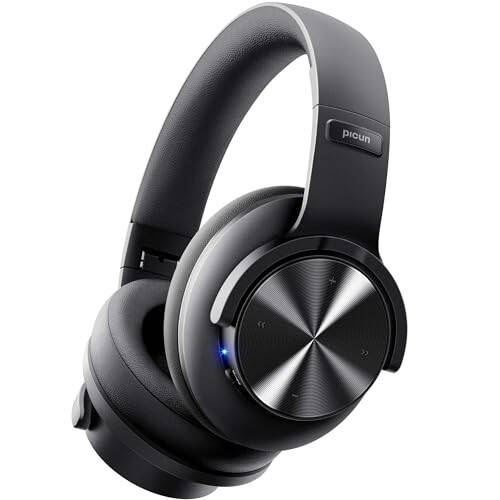 Picun B8 Bluetooth Headphones, 120H Playtime Headphone Wireless Bluetooth with 3 EQ Modes, Low Latency, Hands-Free Calls, Over Ear Headphones for Travel Home Office Cellphone PC Black - 1