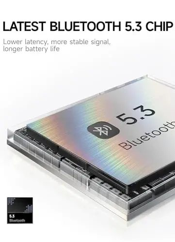 Picun B8 simsiz Bluetooth eshitish vositasi, 3EQ musiqa rejimi bilan 120H Bluetooth quloqchinlari, qoʻlsiz qoʻngʻiroqlar, sayohat uy ofisi mobil telefon kompyuteri uchun chuqur basli eshitish vositasi (pushti) - 5