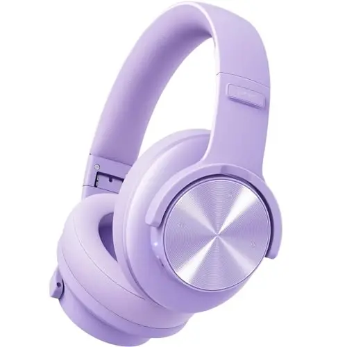 Picun B8 simsiz Bluetooth quloqchinlari, 3EQ musiqa rejimi bilan 120H Bluetooth quloqchinlari, qoʻlsiz qoʻngʻiroqlar, sayohat uyi ofisi mobil telefoni kompyuteri uchun chuqur bassli quloqchinlar (binafsha) - 5