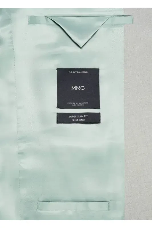 Пиджак-блейзер супер-узкого кроя из эластичной ткани - 7