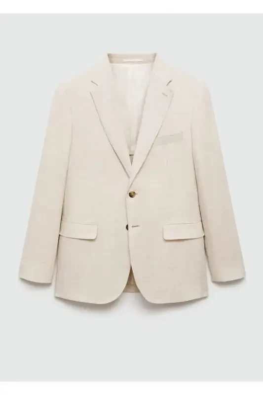 Пиджак облегающего кроя из 100% льна - 4