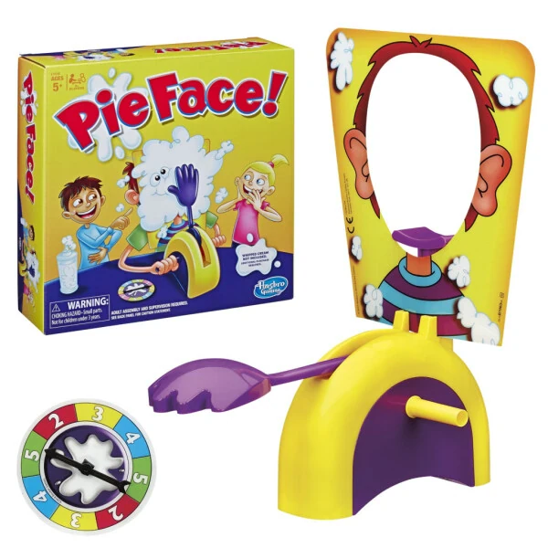 Pie Face O'yini, 5+ yoshli bolalar uchun kremli oilaviy stol o'yini, 2+ o'yinchi - PIE FACE