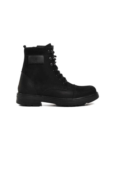Pierre Cardin 381800 Men's Genuine Leather Postal Boots Black Nubuck - PIERRE CARDIN