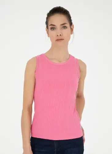 Pierre Cardin Crew Neck Pink Women's T-Shirt LAFES - 3