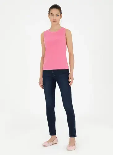 Pierre Cardin Crew Neck Pink Women's T-Shirt LAFES - 4