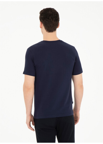 Pierre Cardin Crew Neck Plain Navy Blue Men's T-Shirt BIVIO - 18