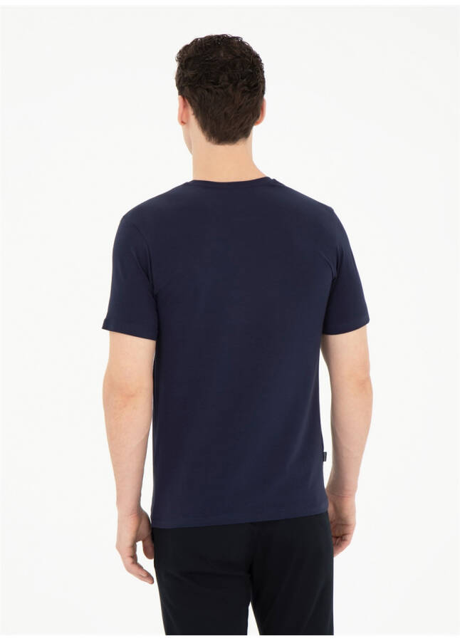 Pierre Cardin Crew Neck Plain Navy Blue Men's T-Shirt BIVIO - 18