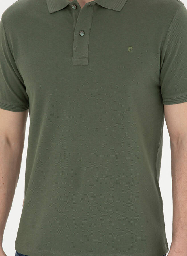 Pierre Cardin Düz Haki Erkek Polo Tişört - 6