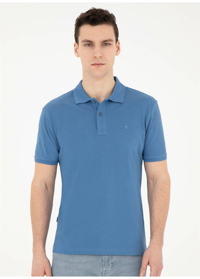 Pierre Cardin Düz Koyu Mavi Erkek Polo T-Shirt SUNNY - 15