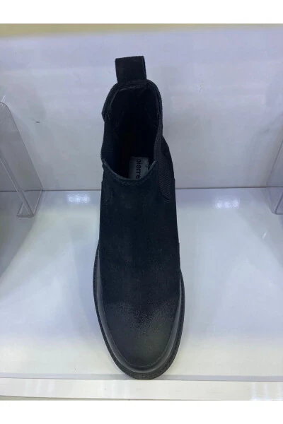 Pierre Cardin erkaklar uchun bot, nubuk charm, elastik bo'yin, bog'lamasiz. - 4