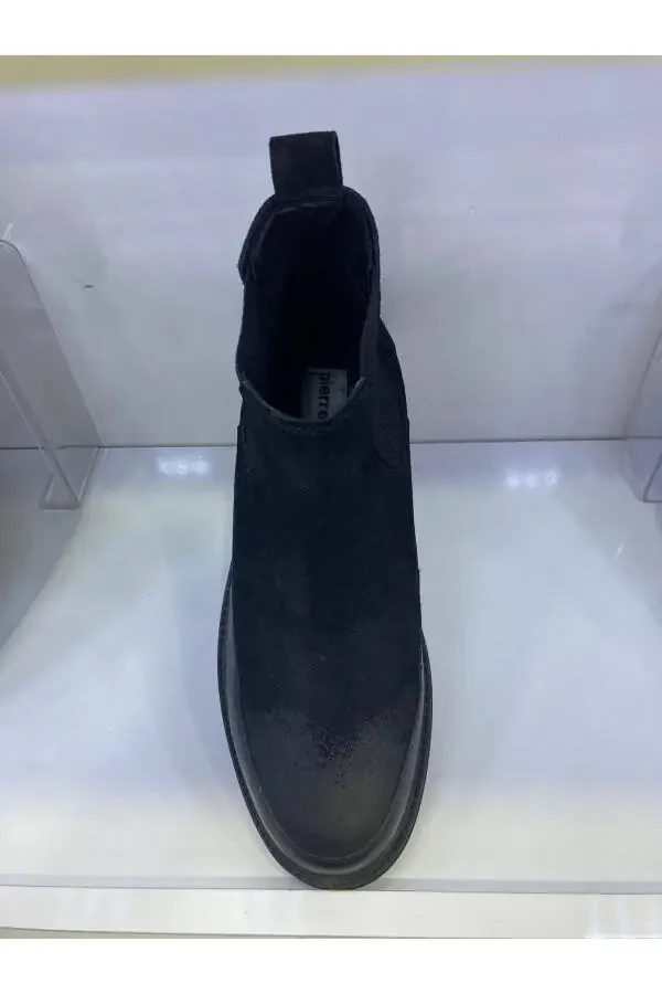 Pierre Cardin erkaklar uchun bot, nubuk charm, elastik bo'yin, bog'lamasiz. - 4