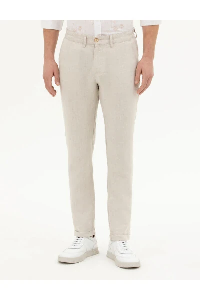 Pierre Cardin Erkaklar uchun Slim Fit zig'ir shim - 4