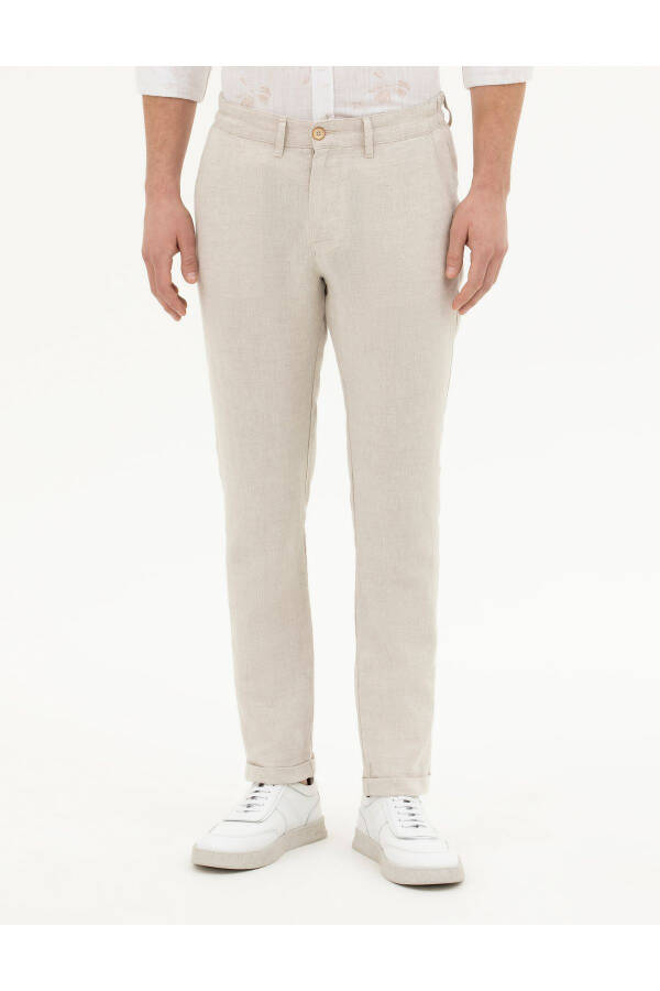 Pierre Cardin Erkaklar uchun Slim Fit zig'ir shim - 4