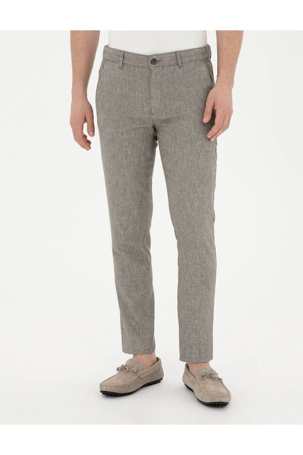 Pierre Cardin Erkaklar uchun Slim Fit zig'ir shim - 3