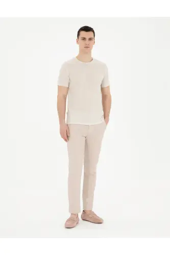 PİERRE CARDİN ERKEK CHINOS SLİM FİT KETEN PANTOLON G021SZ078.000.1844077 RAMON - BEJ - Pierre Cardin (1)